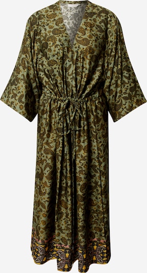 Cream Kimono in de kleur Geel / Groen / Lila / Lichtroze / Zwart, Productweergave