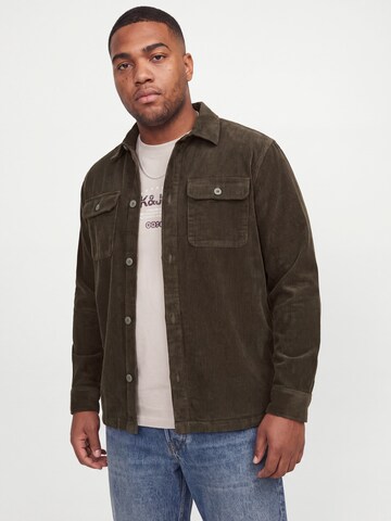 Jack & Jones Plus - Ajuste confortable Camisa 'JJEREGENT' en verde
