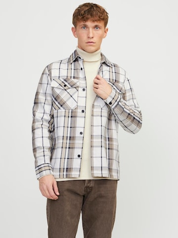 Regular fit Camicia 'JJRoy' di JACK & JONES in marrone: frontale