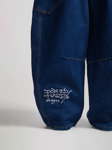 Ed Hardy Loosefit Jeans 'Gothic Skull' in Blau