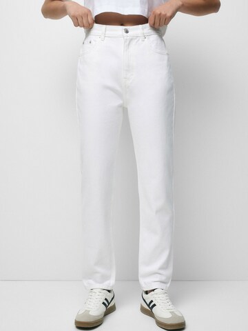 Regular Jean Pull&Bear en blanc