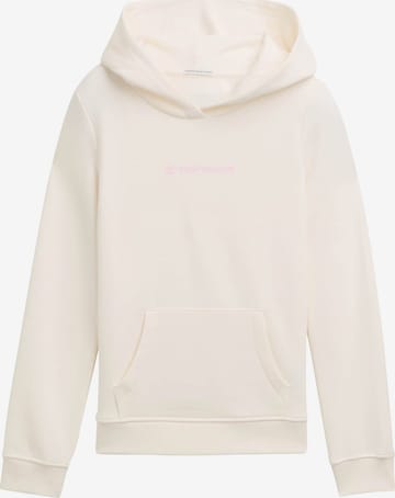 TOM TAILOR Sweatshirt in White: front