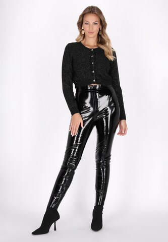 faina Gebreid vest in Zwart