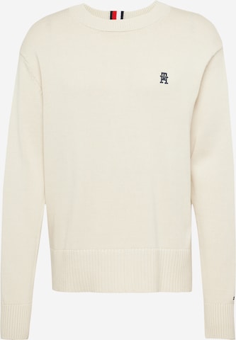 TOMMY HILFIGER - Pullover 'Monogram' em bege: frente