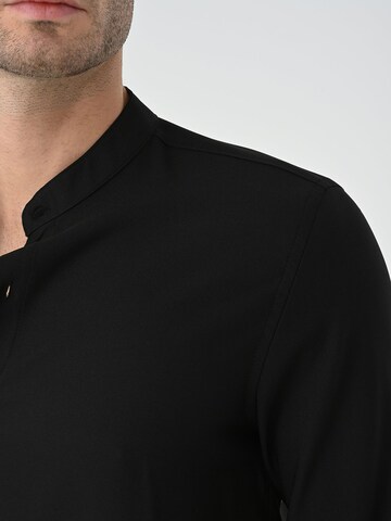 Antioch Slim fit Button Up Shirt in Black
