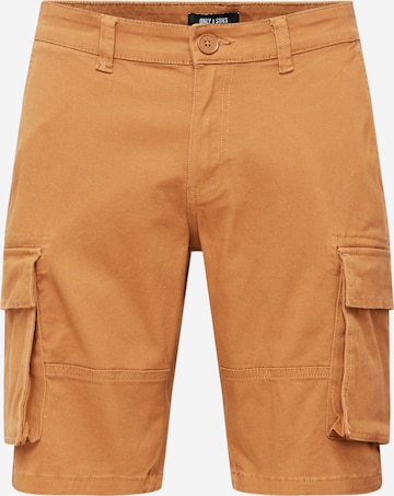 Pantalon cargo 'CAM STAGE' Only & Sons en marron : devant