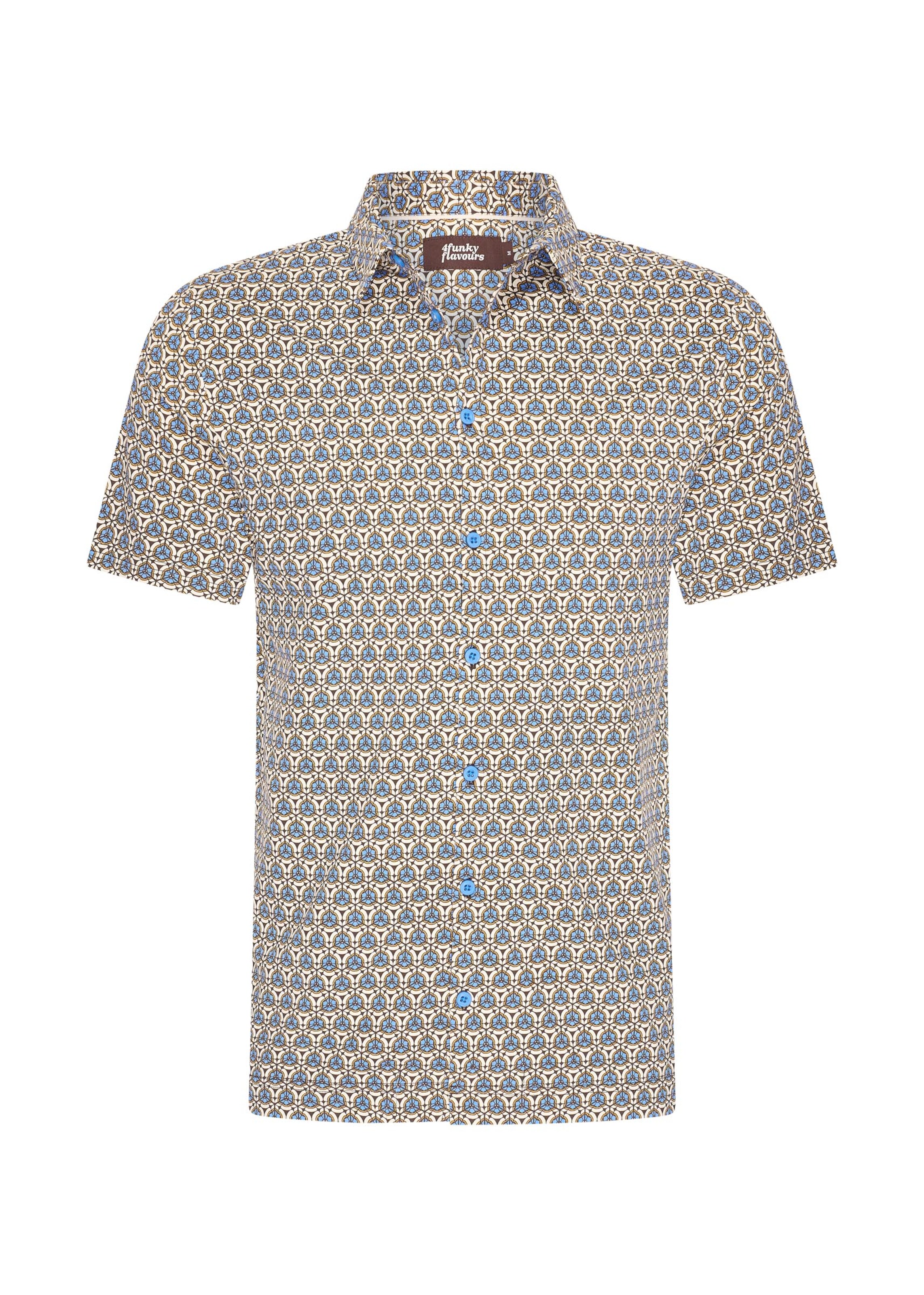 4funkyflavours Regular fit Button Up Shirt 'Back For More' in Blue: front