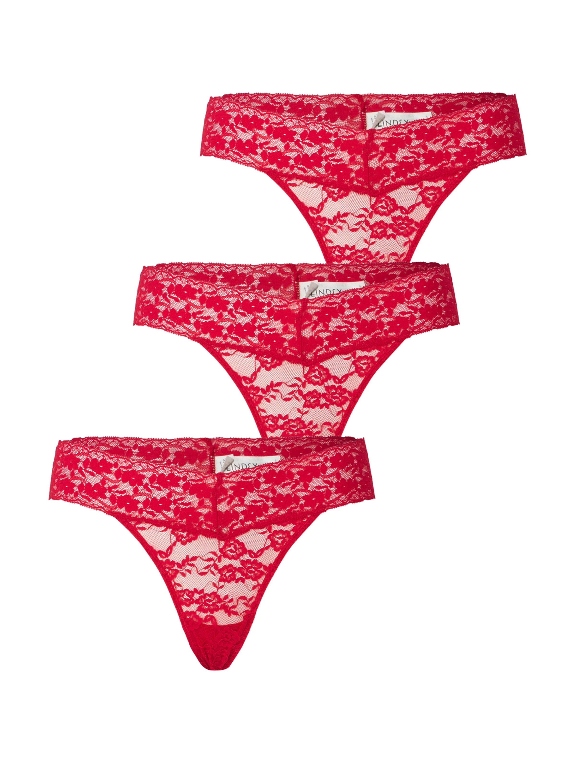Lindex String 'Lacey' in Rood: voorkant