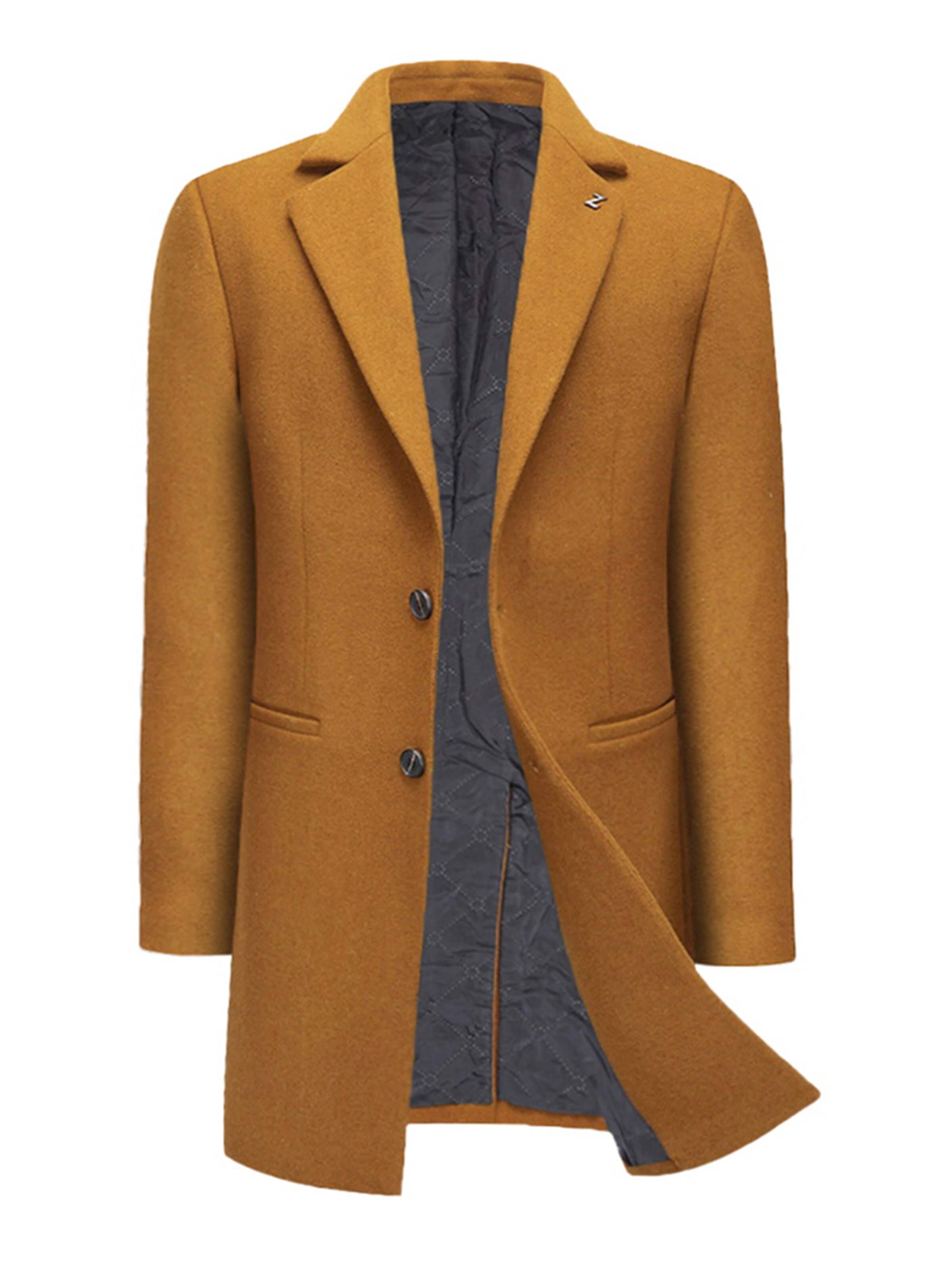 YOUTHUP Winter Coat in Brown: front