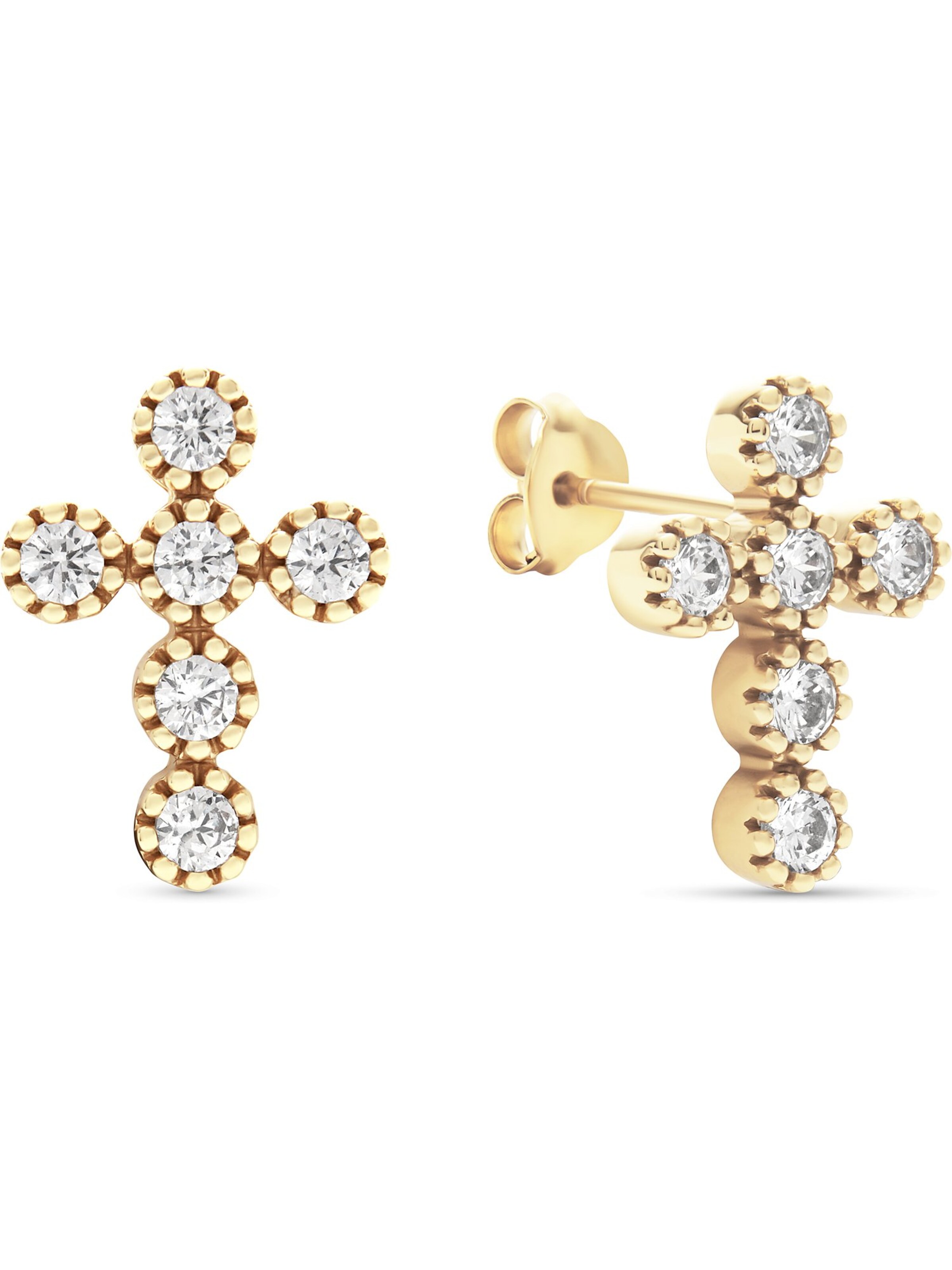 FAVS Earrings in Gold: front