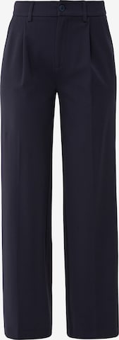 s.Oliver Pleat-front trousers in Blue: front