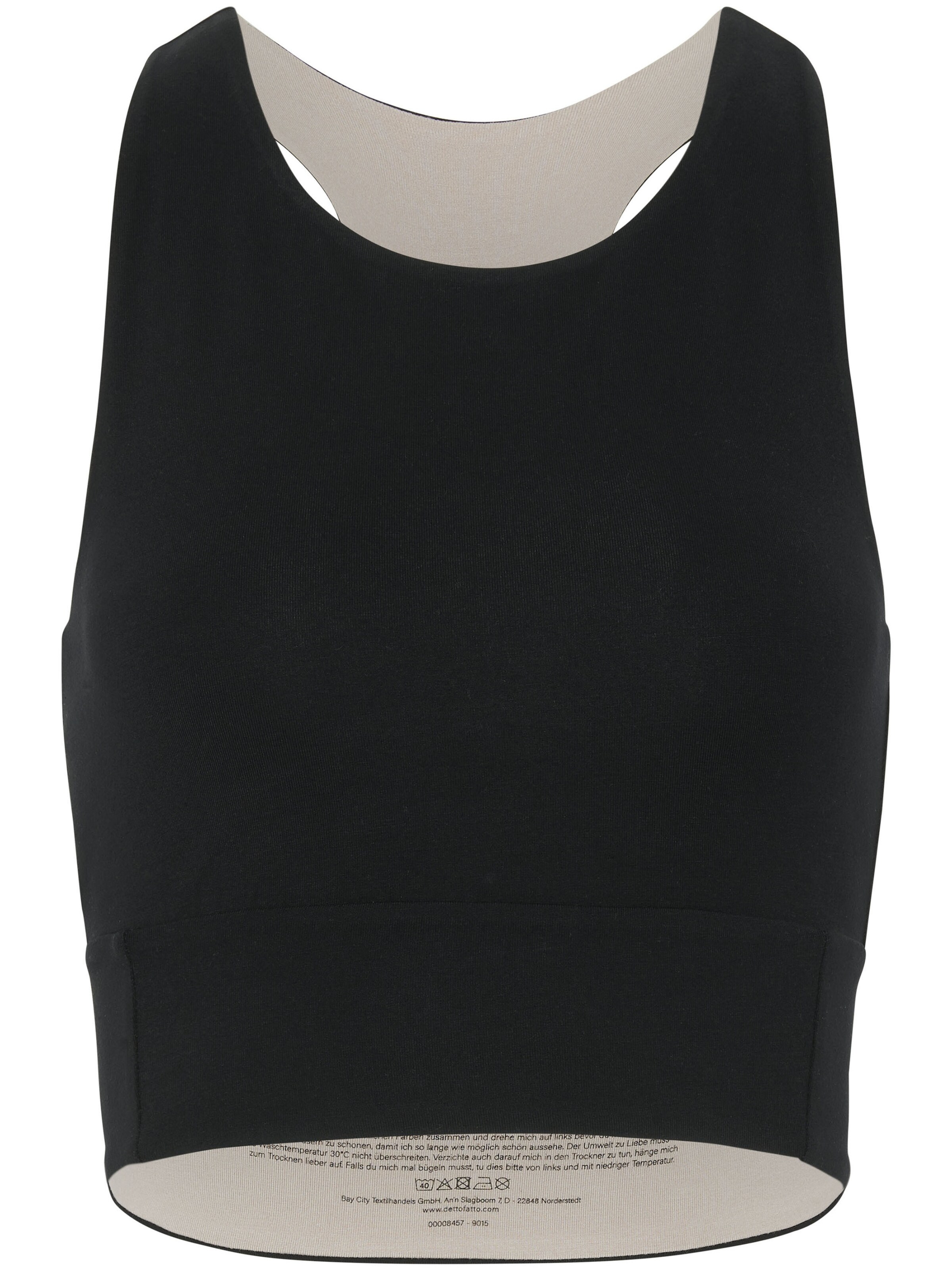 Detto Fatto Top 'Yoga by Caro Cult' in Schwarz: Vorderseite