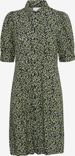 ICHI Kleid 'AYA' in grasgrün / schwarz, Produktansicht