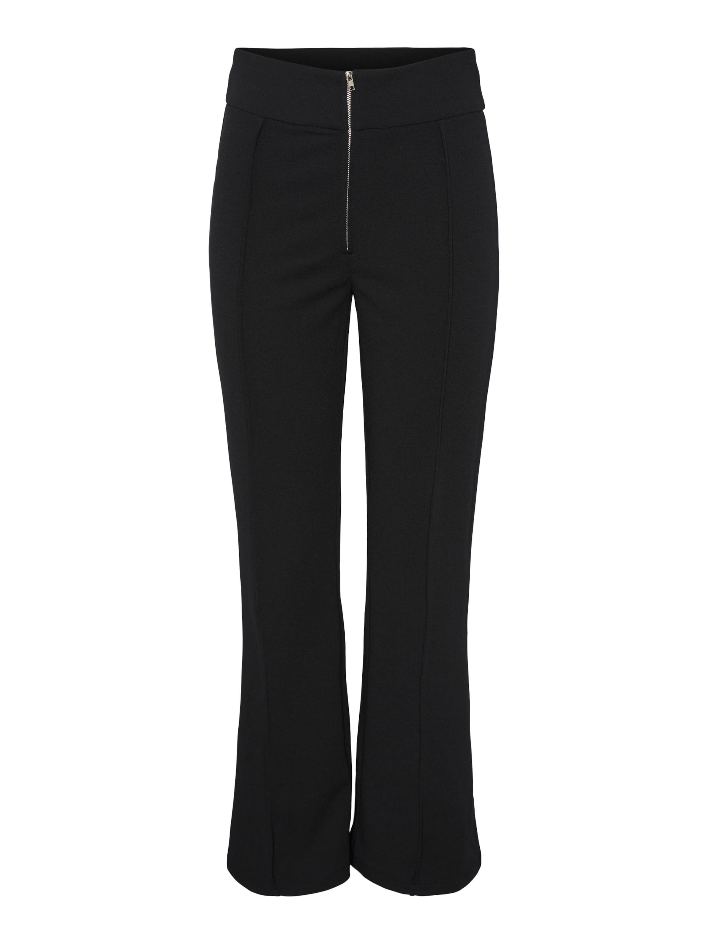 YAS Flared Hose 'Vicky' in Schwarz: Vorderseite