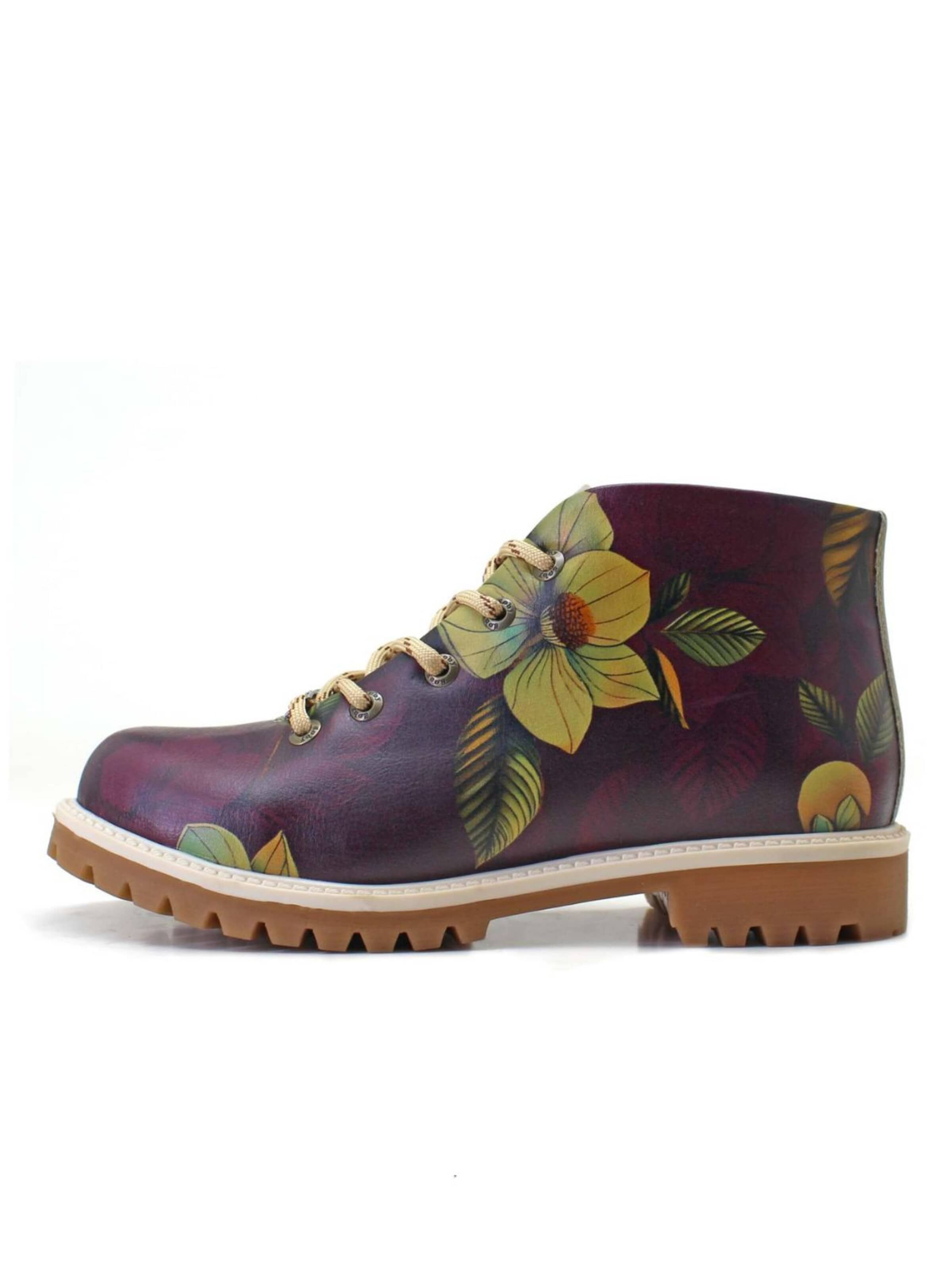 Goby Ankelboots 'Women's Burgundy Ankle boots Goby TKS531' i röd