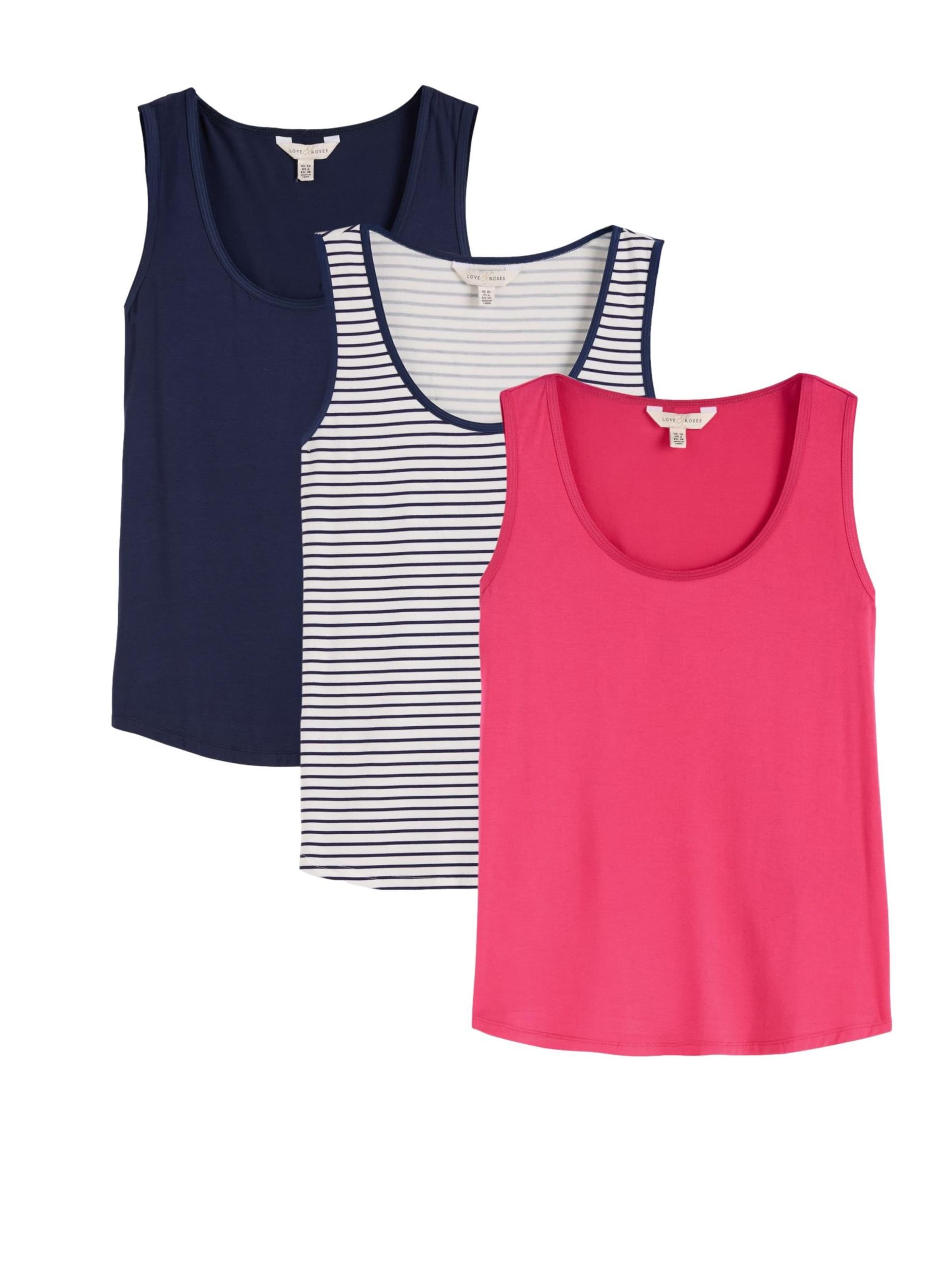 love & roses Top in Blau: Vorderseite