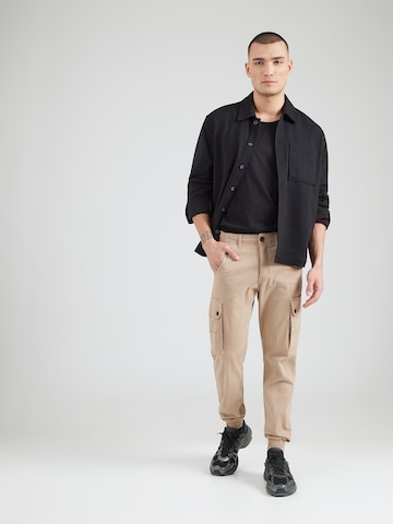 JACK & JONES Tapered Cargo nadrágok 'JWHPAUL JJWARNER' - bézs