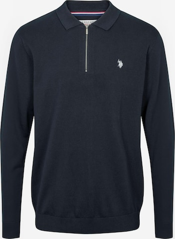 U.S. POLO ASSN. Pullover ' UMSanka ' in Blau: Vorderseite