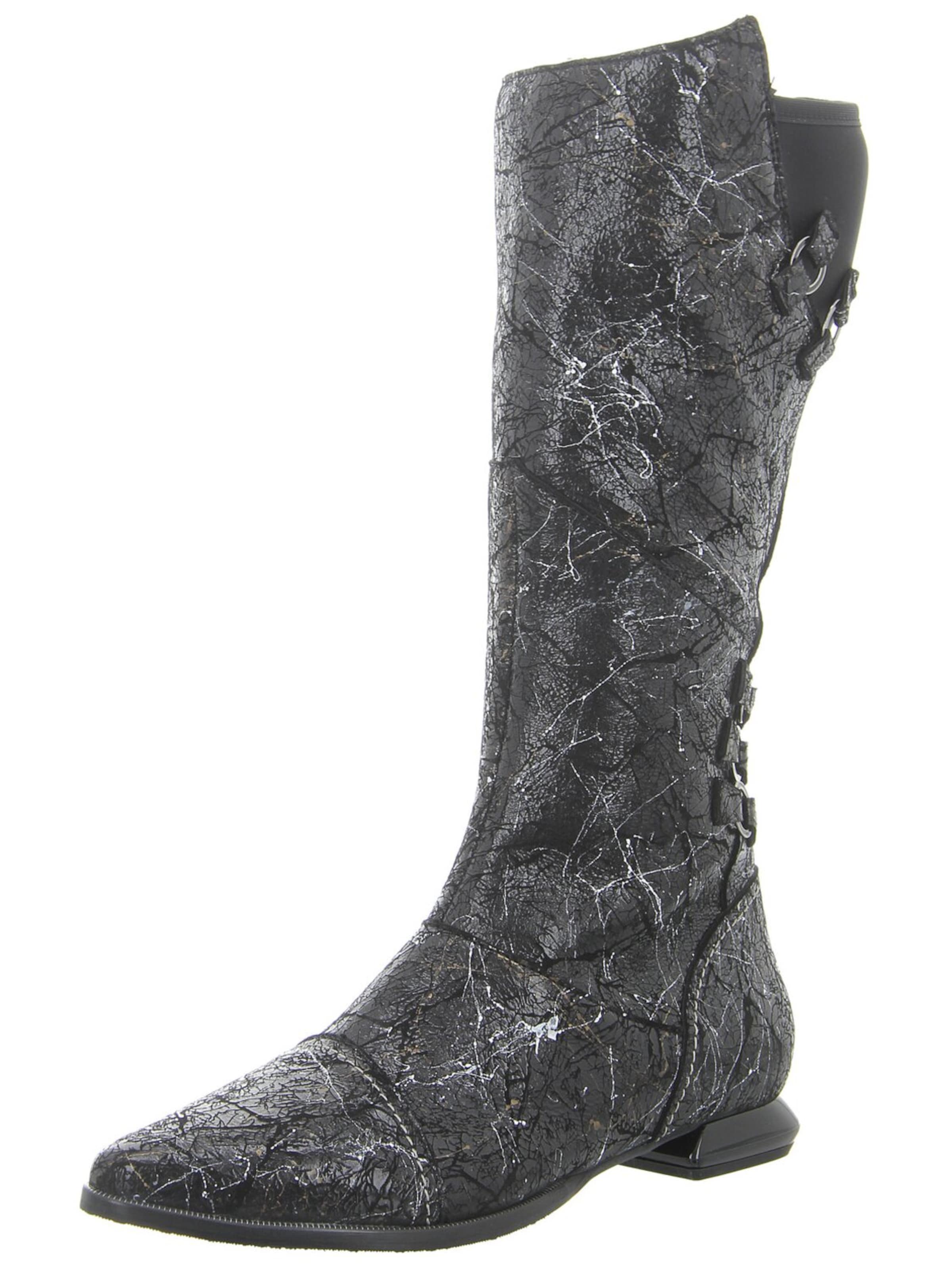 Simen Boots 'Damen Stiefel 7042A SCHWARZ Echt Leder in schwarz' in Black: front