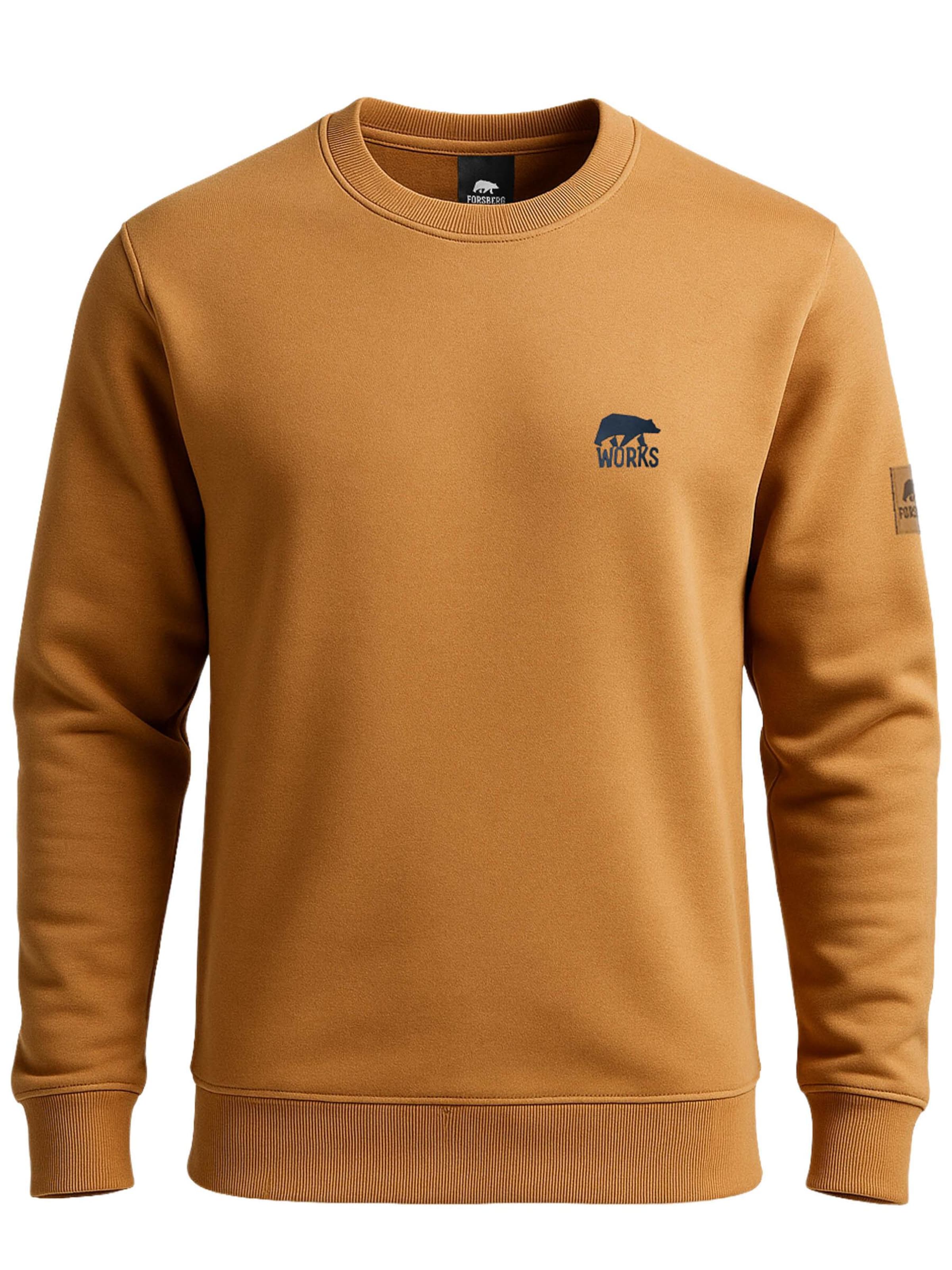 FORSBERG Sweatshirt 'Sweatshirt mit elastischen Einsätzen' in Braun: Vorderseite