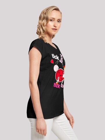 F4NT4STIC Shirt 'Alice im Wunderland Tick Tock' in Black