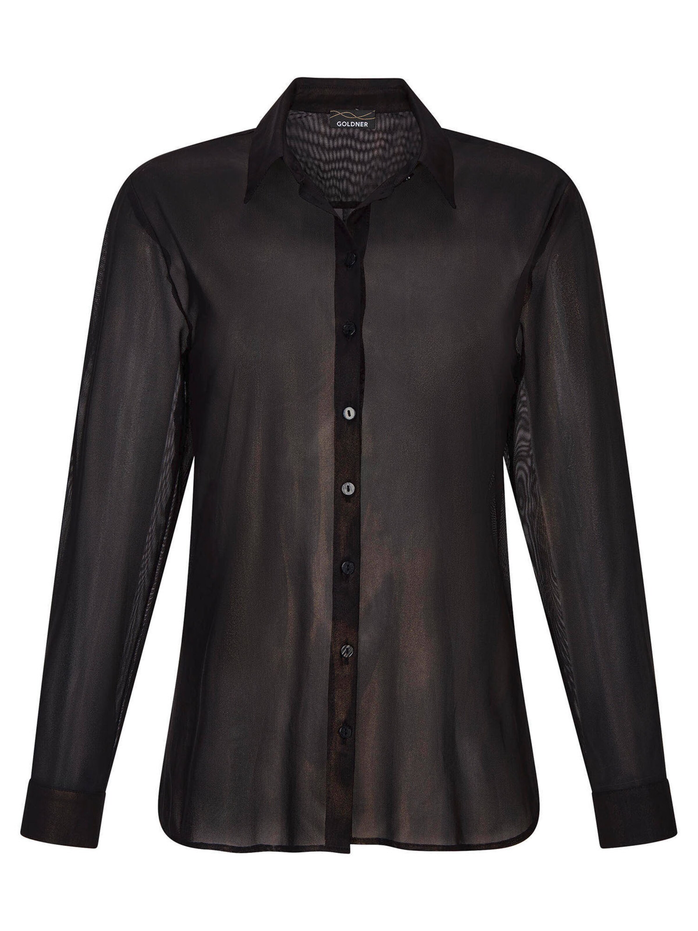 Goldner Bluse in Schwarz: Vorderseite