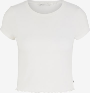 T-shirt TOM TAILOR DENIM en blanc : devant