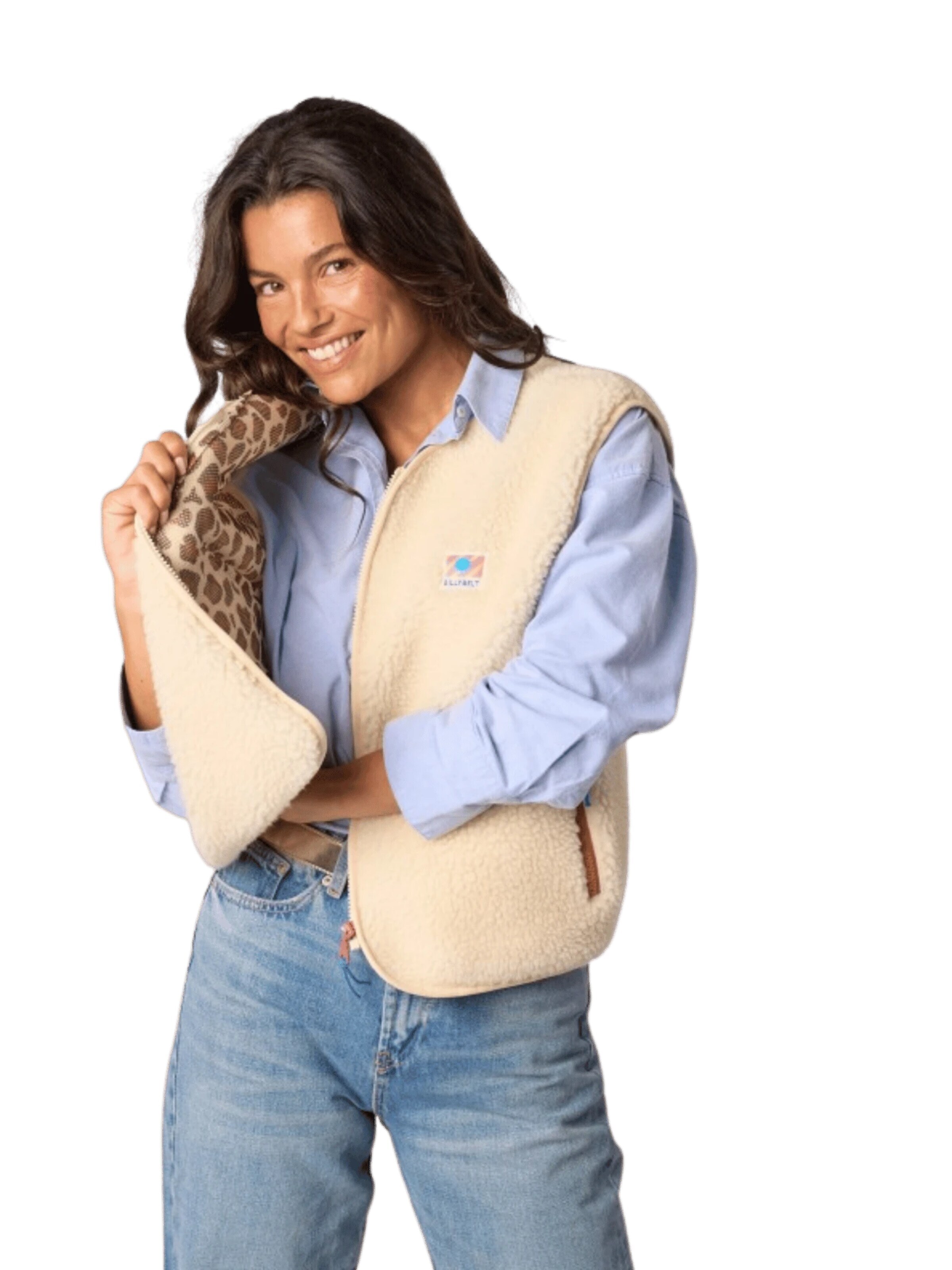 Billybelt Vest 'Sherpa Weste' in Beige