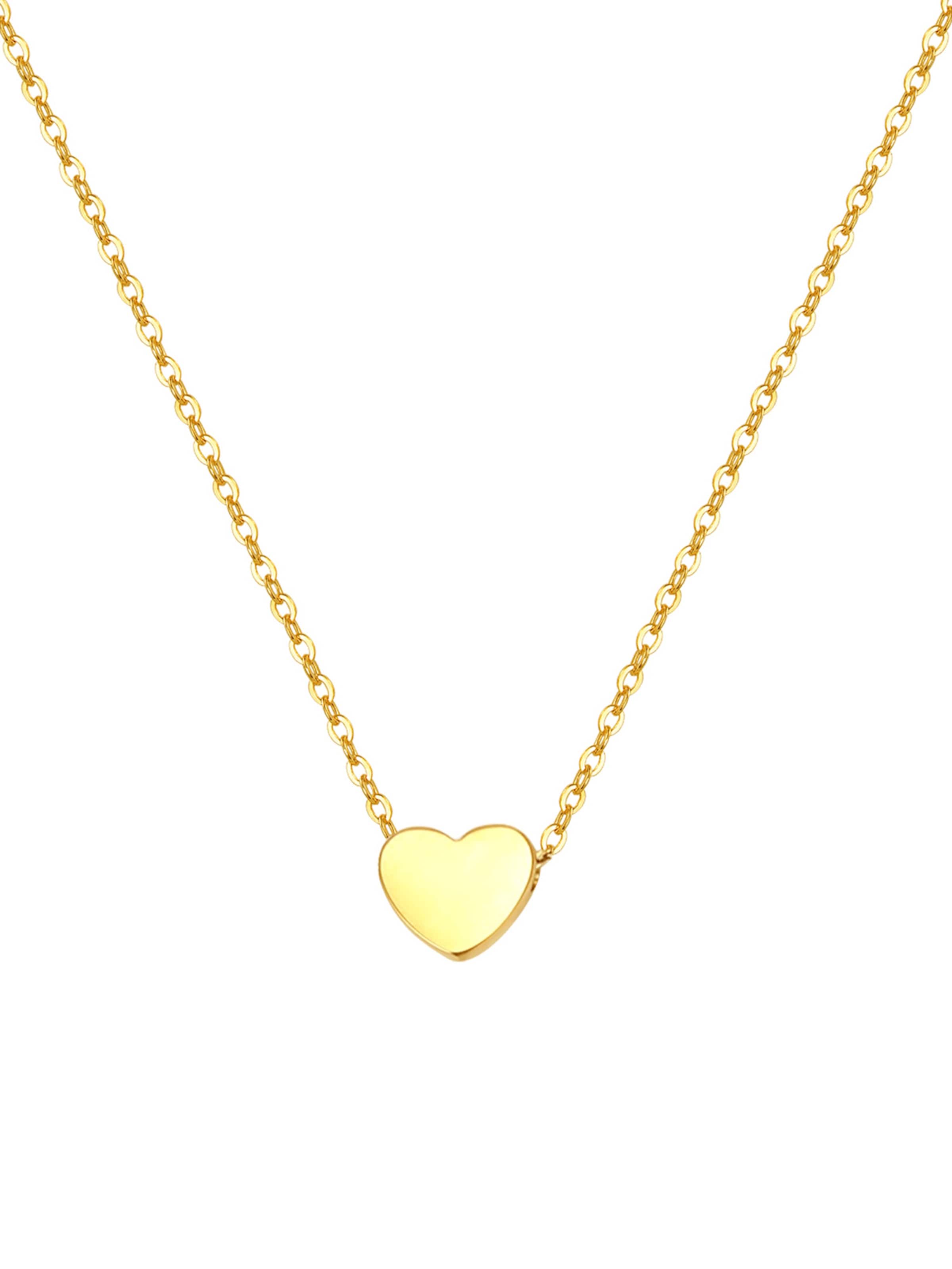 Hey Happiness Necklace 'Herz' in Gold: front
