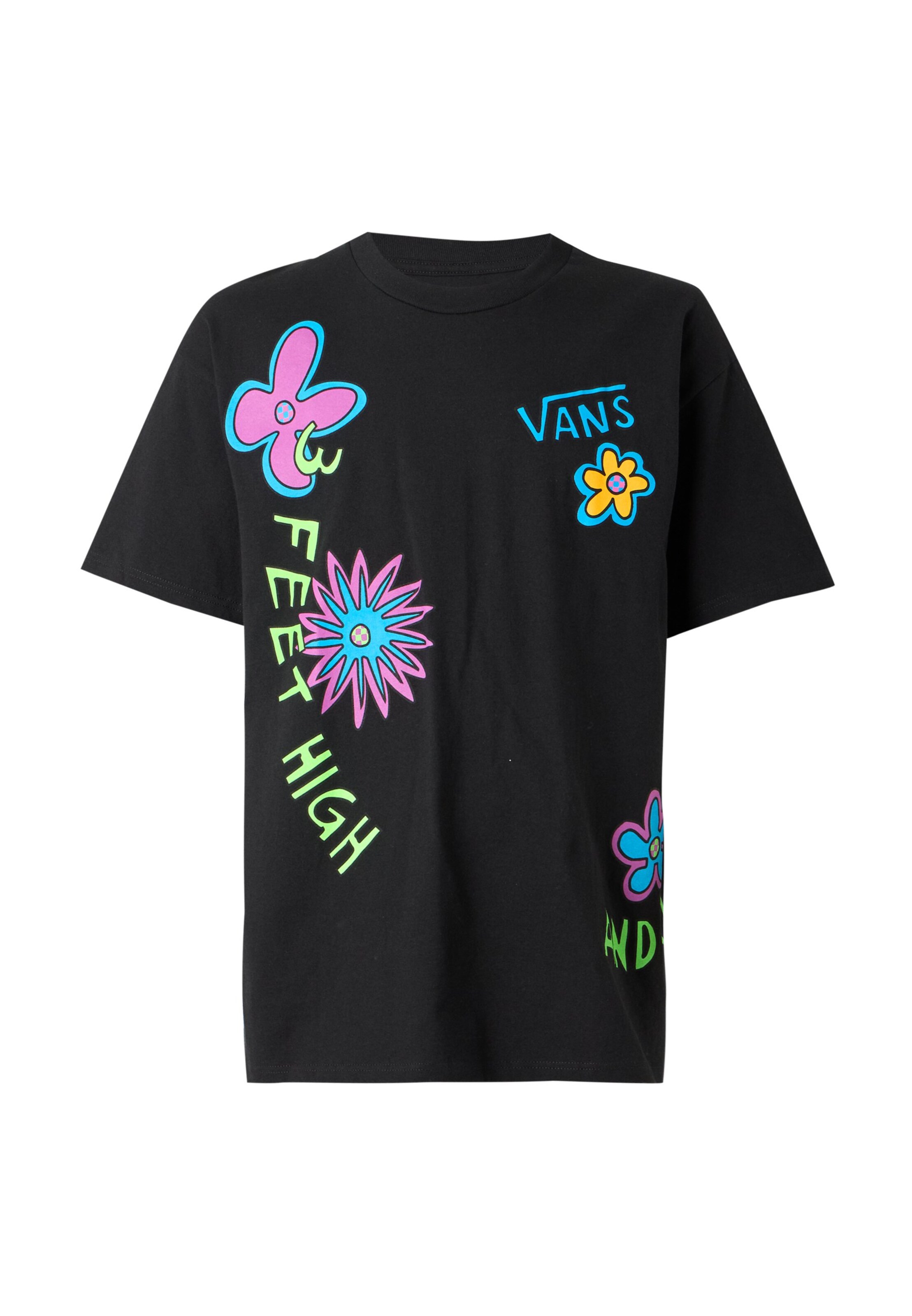 VANS Shirt 'De La Soul 3 Feet High And Rising' in S in Neon blue / Light green / Eosin / Black, Item view