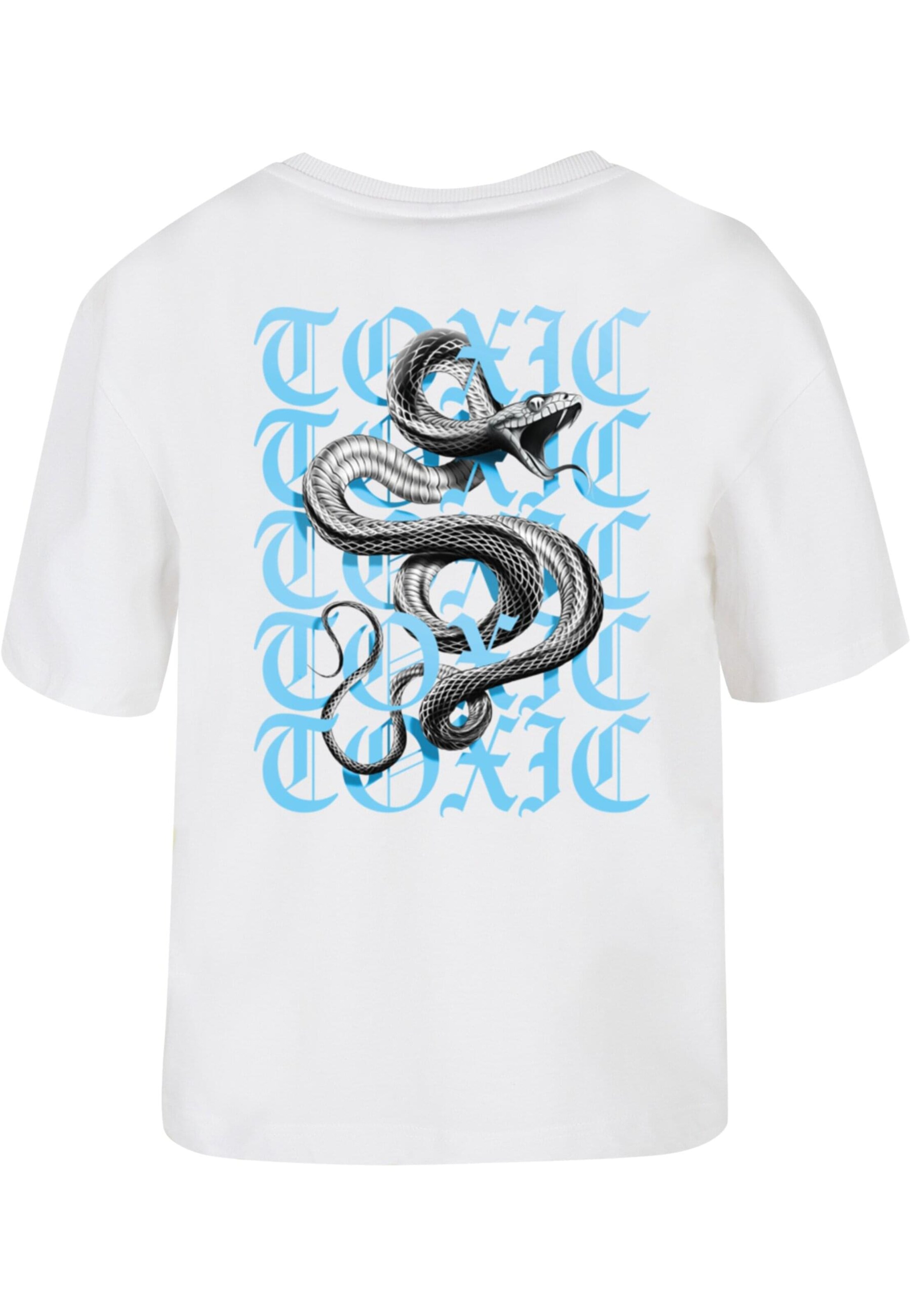 Mister Tee Shirt 'Toxic Snake' in Wit