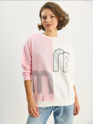 Felpa di Bianco Lucci in rosa: frontale