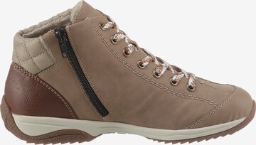 Rieker Lace-Up Ankle Boots in Beige