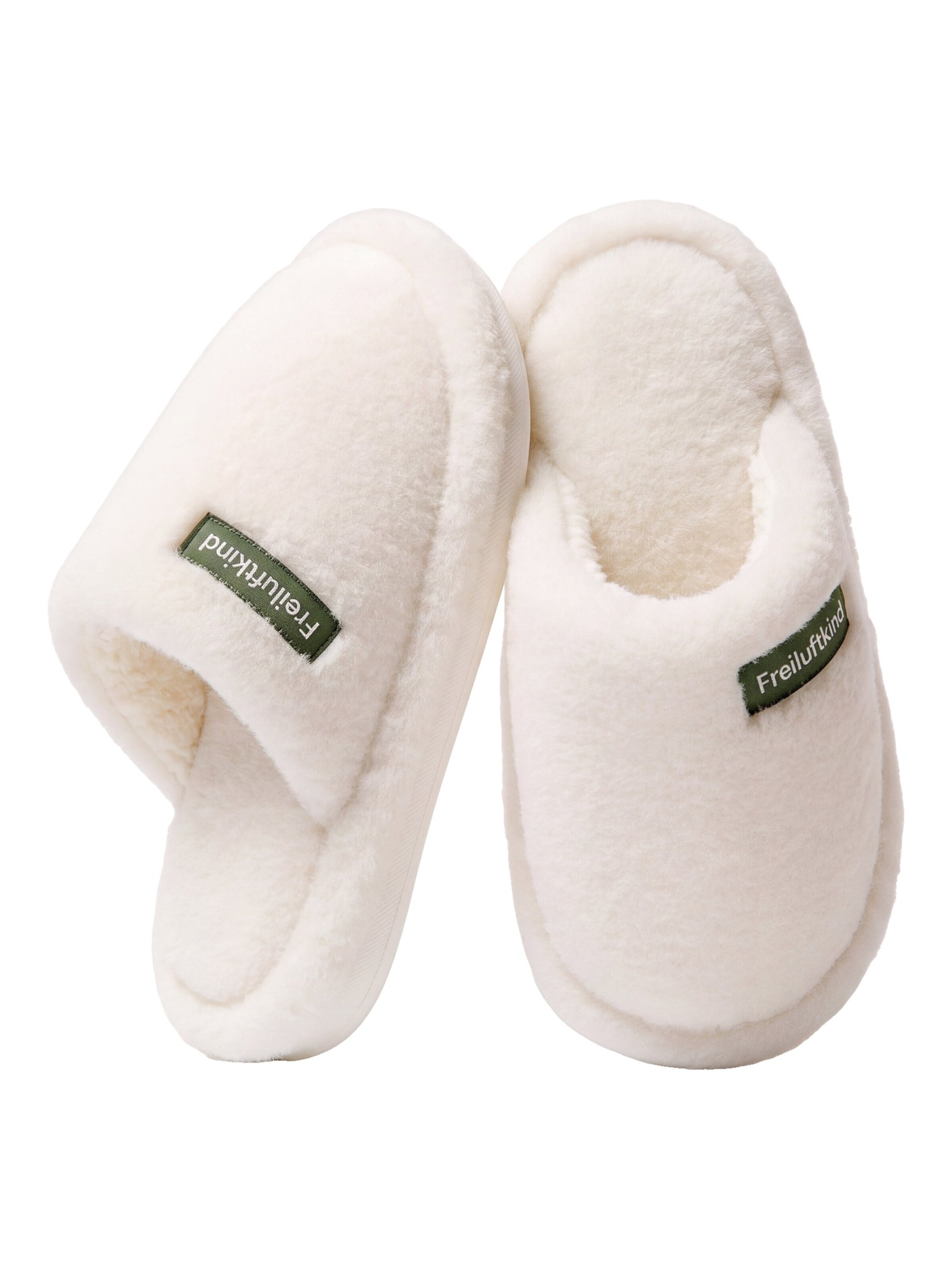 Freiluftkind Slippers 'Homie' in White: front