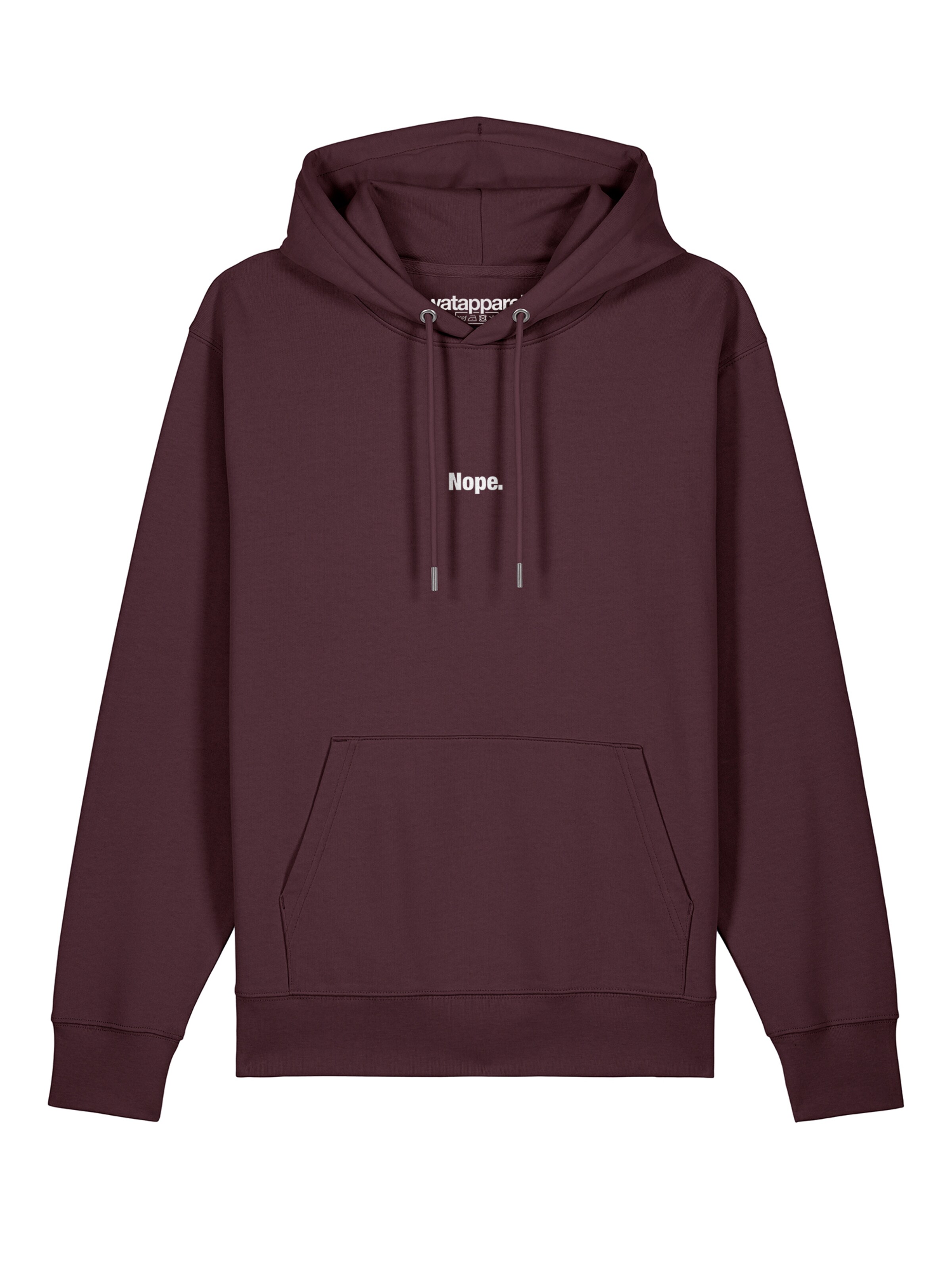 Sweat-shirt ' Nope ' Watapparel en rouge : devant