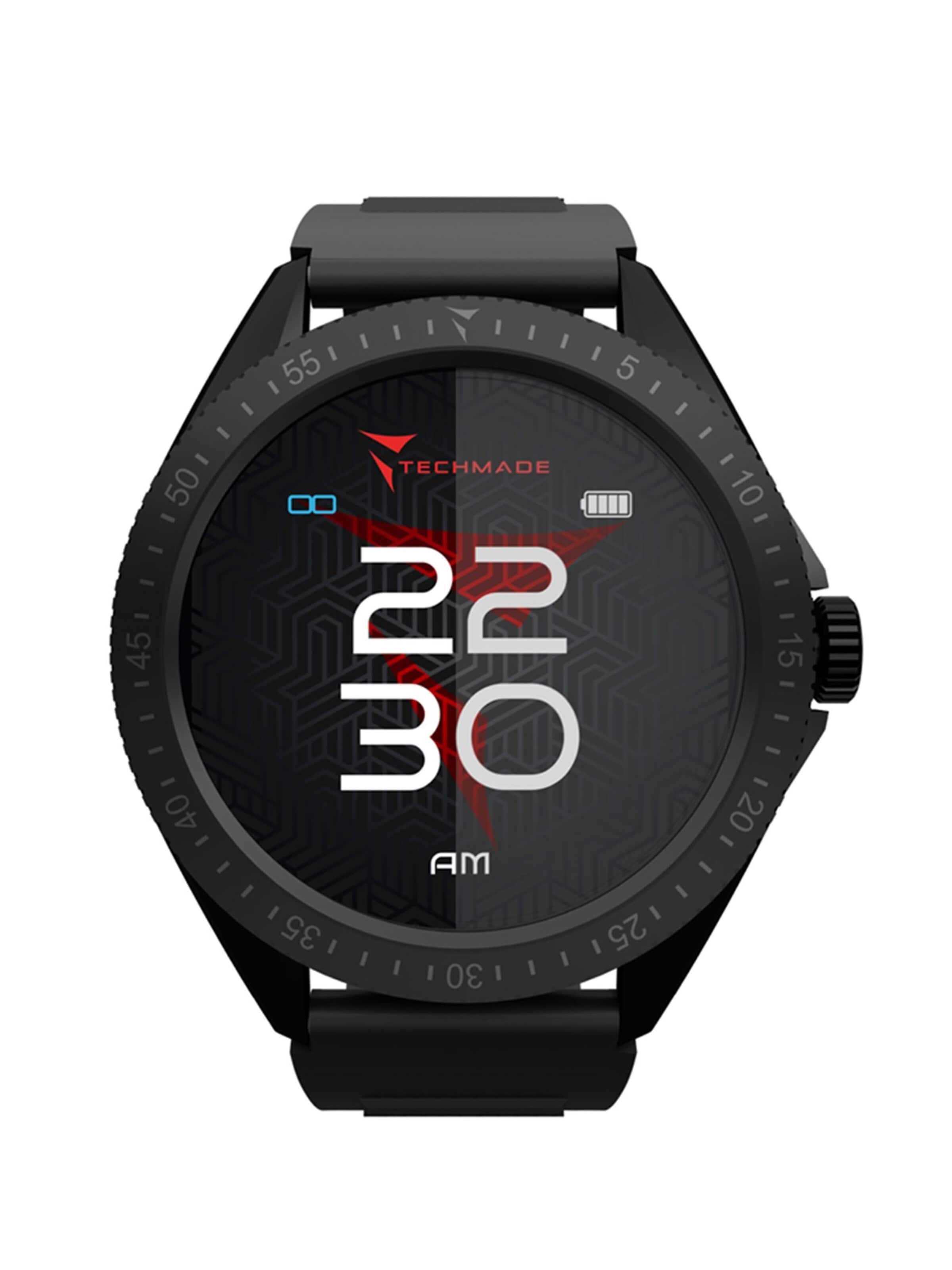 Techmade Digital Watch 'SmartWatch ROCKS' in Black: front
