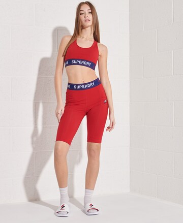 Superdry Bustier Sport-BH in Rot