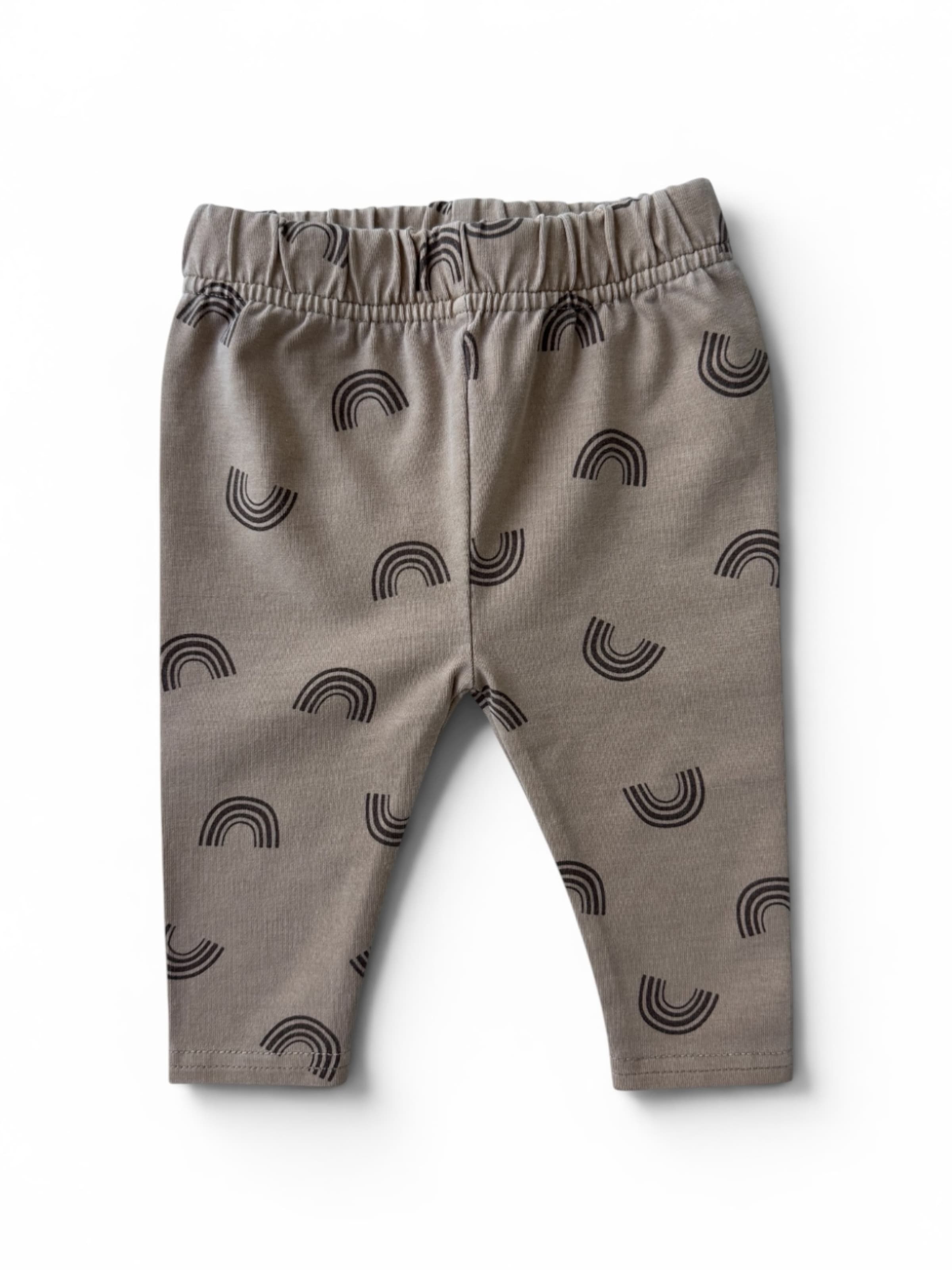 KURTI & FRIEDA Skinny Leggings 'Rainbow Print' in Brown: front
