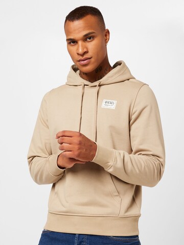 DIESEL Sweatshirt in Beige: front