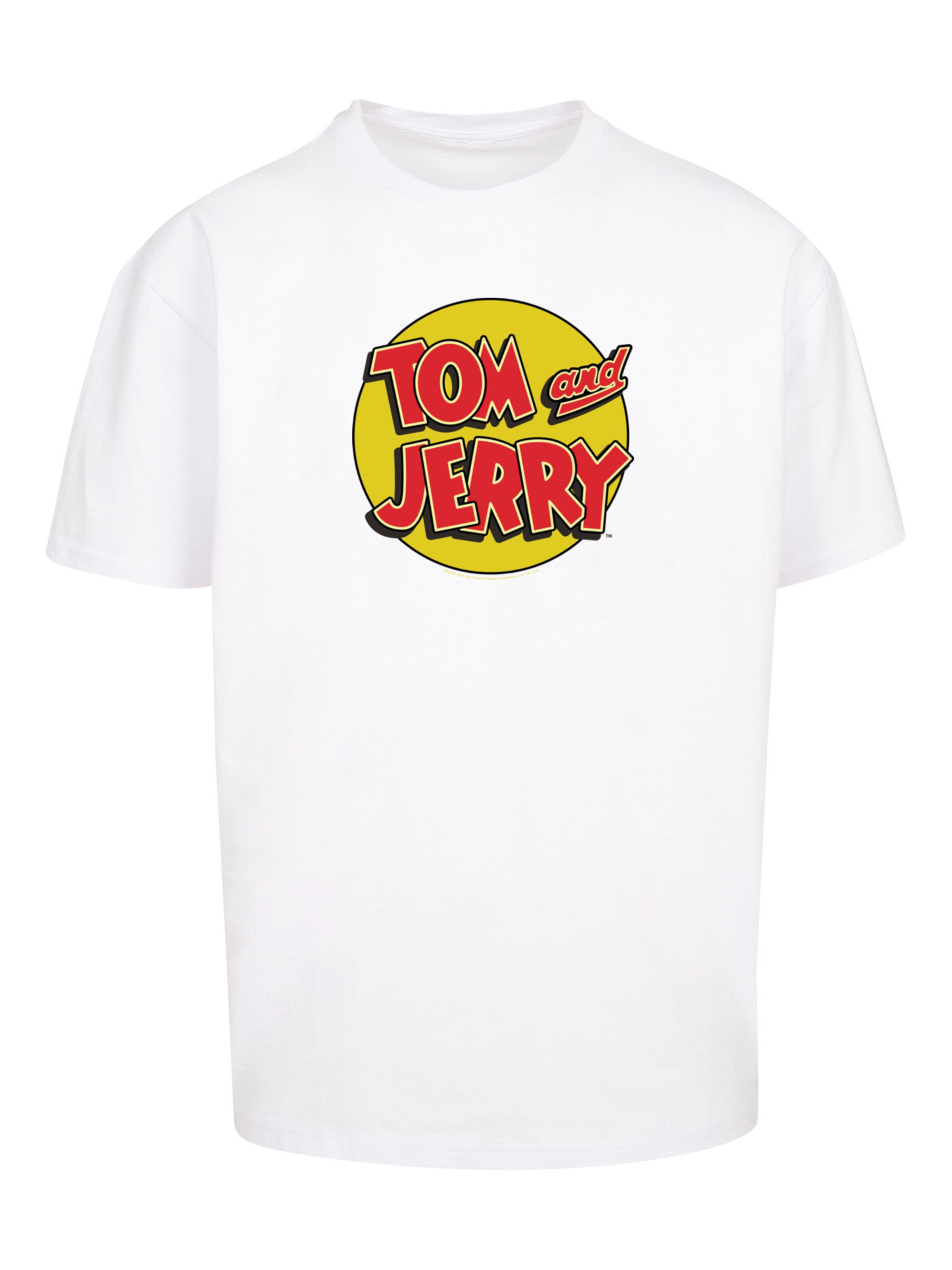 T-Shirt 'Tom And Jerry' F4NT4STIC en blanc : devant