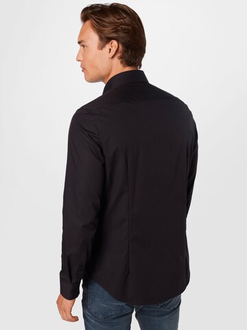 SEIDENSTICKER Slim Fit Hemd in Schwarz