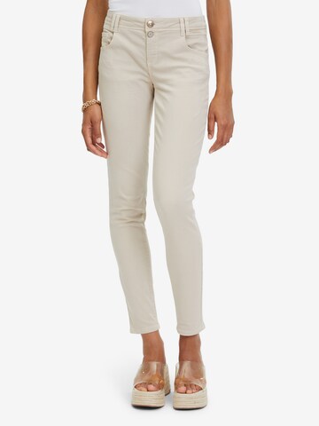 Coupe slim Pantalon Cartoon en beige : devant