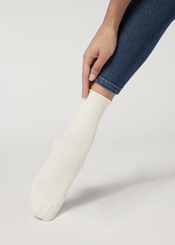 CALZEDONIA Socks in Beige: front