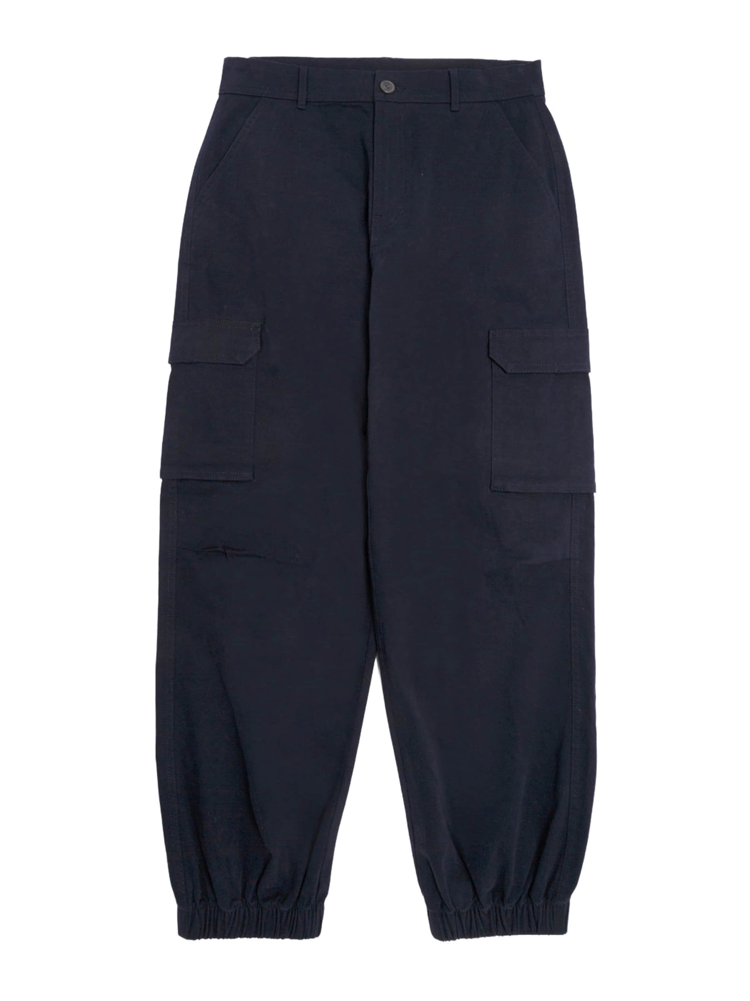 BALMOHK Alt kitsenev Klapptaskutega püksid, värv must: eest vaates