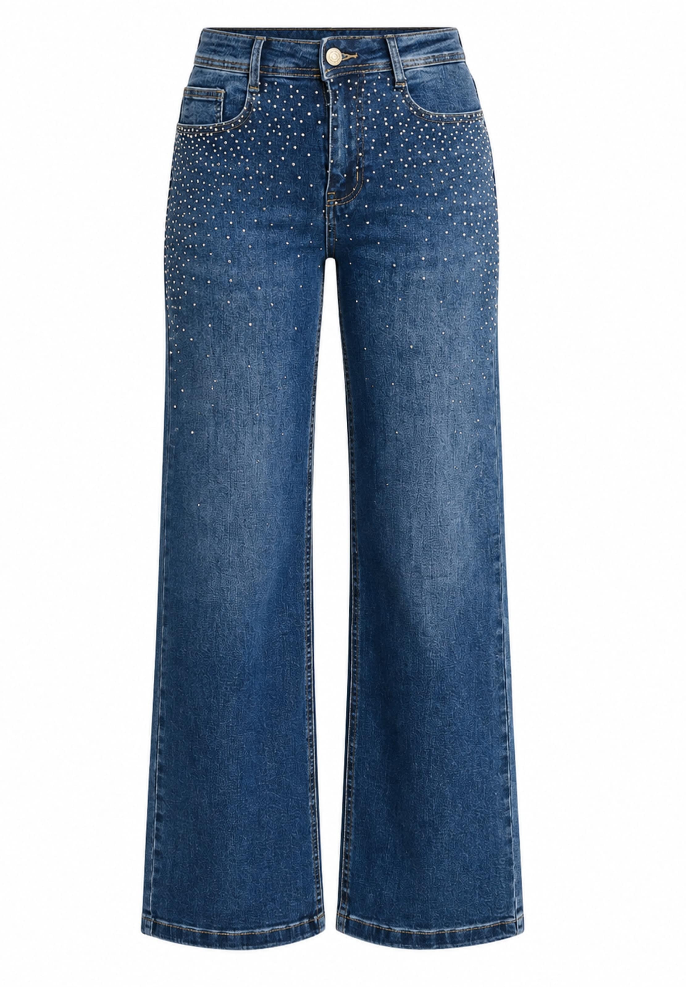 Wide Leg Jean Elara en bleu : devant