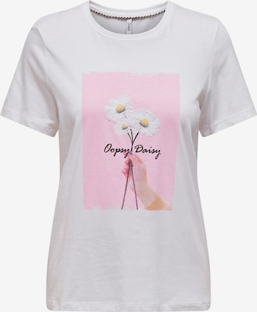 ONLY - Camiseta 'CLORIS' en blanco: frente