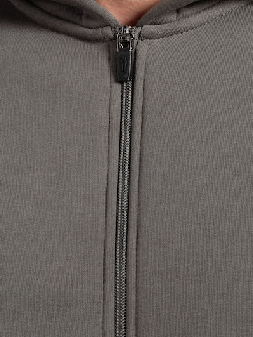 Smilodox Cedrik Basic Zipper Hoodie in Grau