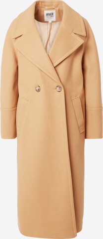 River Island Between-Seasons Coat in Brown: front