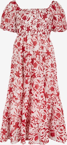 Apricot Sarasa Floral Tiered Midi Dress ' ' in Beige: Vorderseite