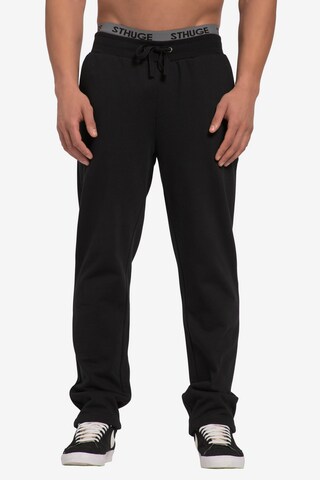 Loosefit Pantalon STHUGE en noir : devant